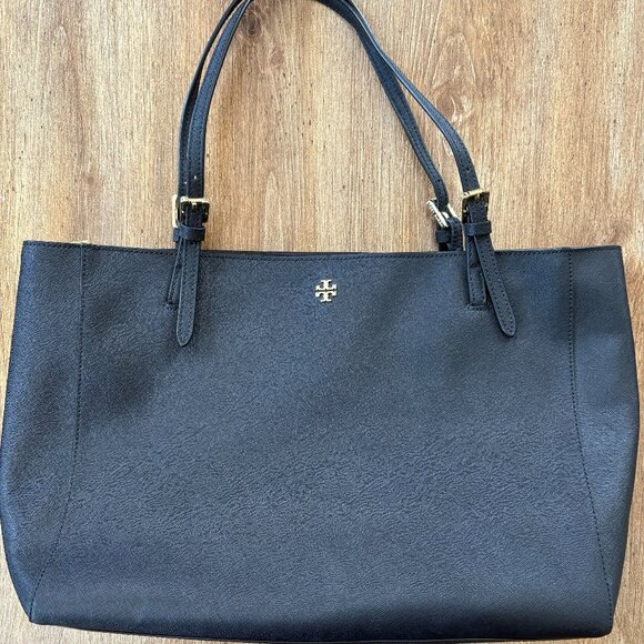 Tory Burch 2 Strap Large Leather Center Zip Tote - Picture 1 of 6